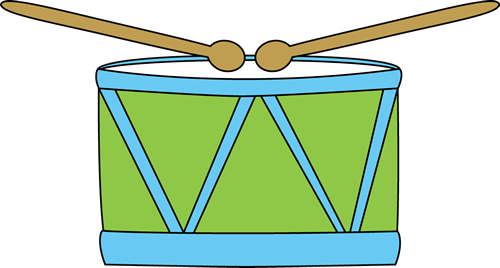       Blue And Green Drum With Drumsticks  Great For The Letter D Sound