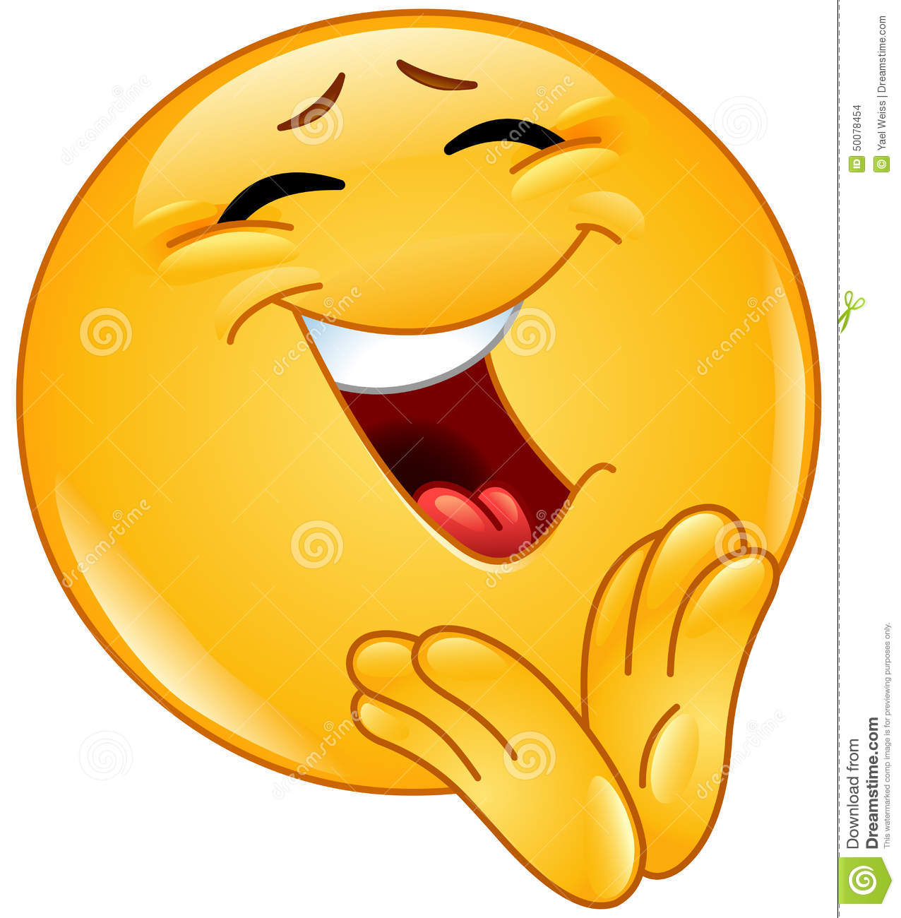 Clapping Cheerful Emoticon Stock Vector   Image  50078454