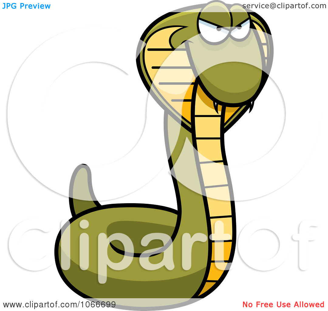 Clipart Grumpy Cobra Snake   Royalty Free Vector Illustration By Cory