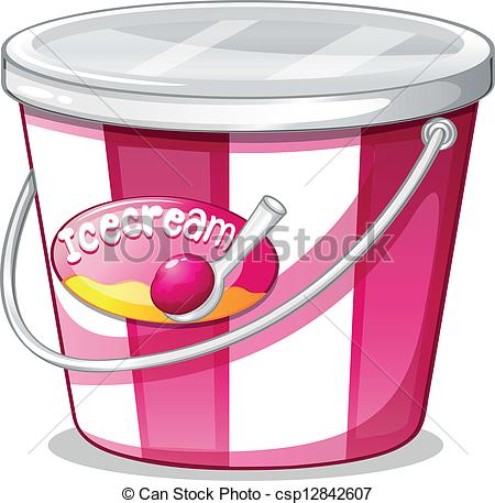 Clipart Of An Ice Cream Bucket   Illustration Of An Ice Cream Bucket
