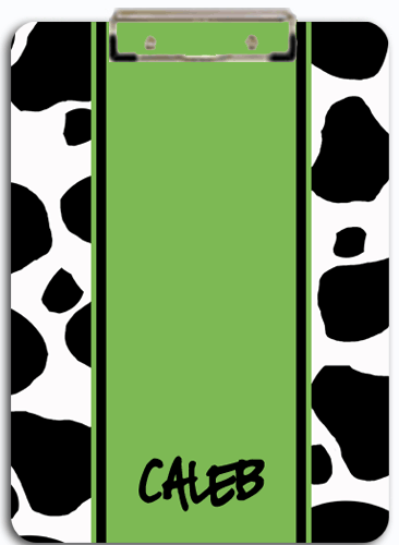 Cow Print Personalized Clipboard   Personalized Cow Print    