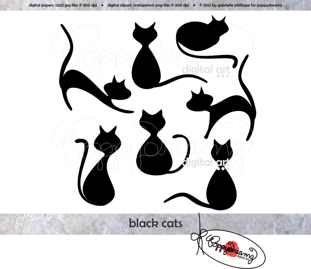 Dog And Cat Clip Art Black