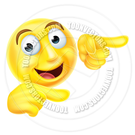 Emoji Emoticon Smiley Pointing By Geoimages   Toon Vectors Eps  148707
