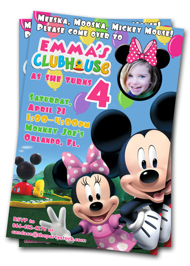 Free Printable Mickey Mouse Clubhouse Birthday Invitations