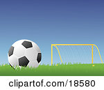 Free  Rf  Clipart Illustration Of A Talented Giraffe Bouncing A Soccer