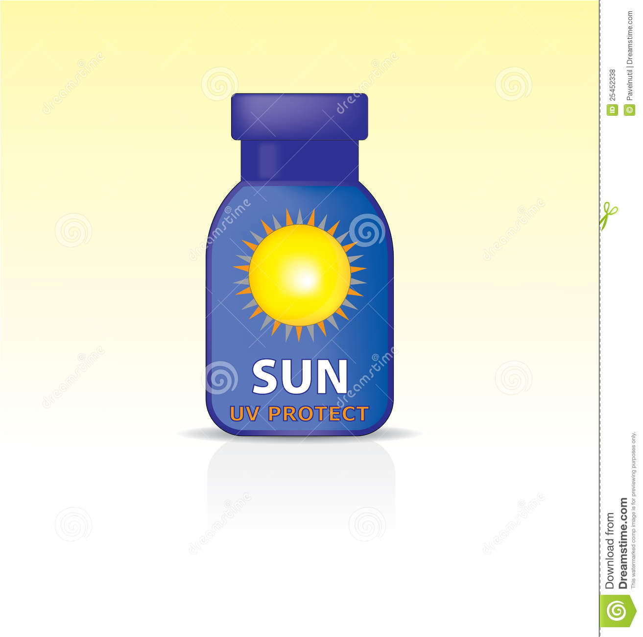     From The Sun  Bottle With A Protective Sunscreen  Blue Bottle
