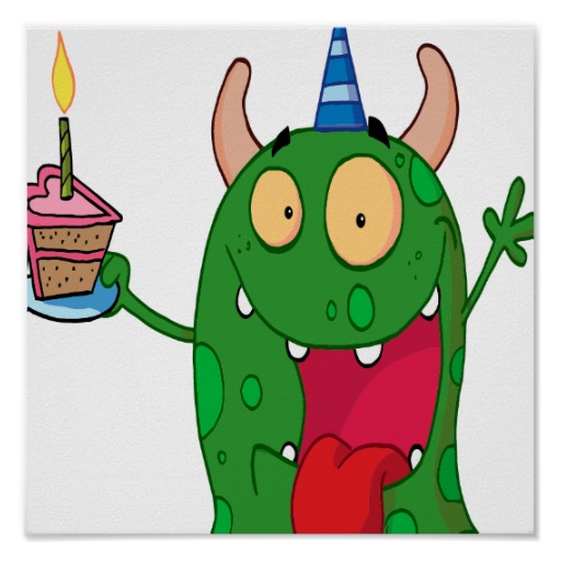Funny Birthday Monster Cartoon   Clipart Panda   Free Clipart Images
