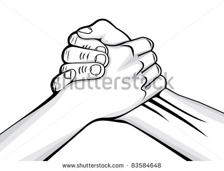 Handshake Two Male Hands   Stock Vector