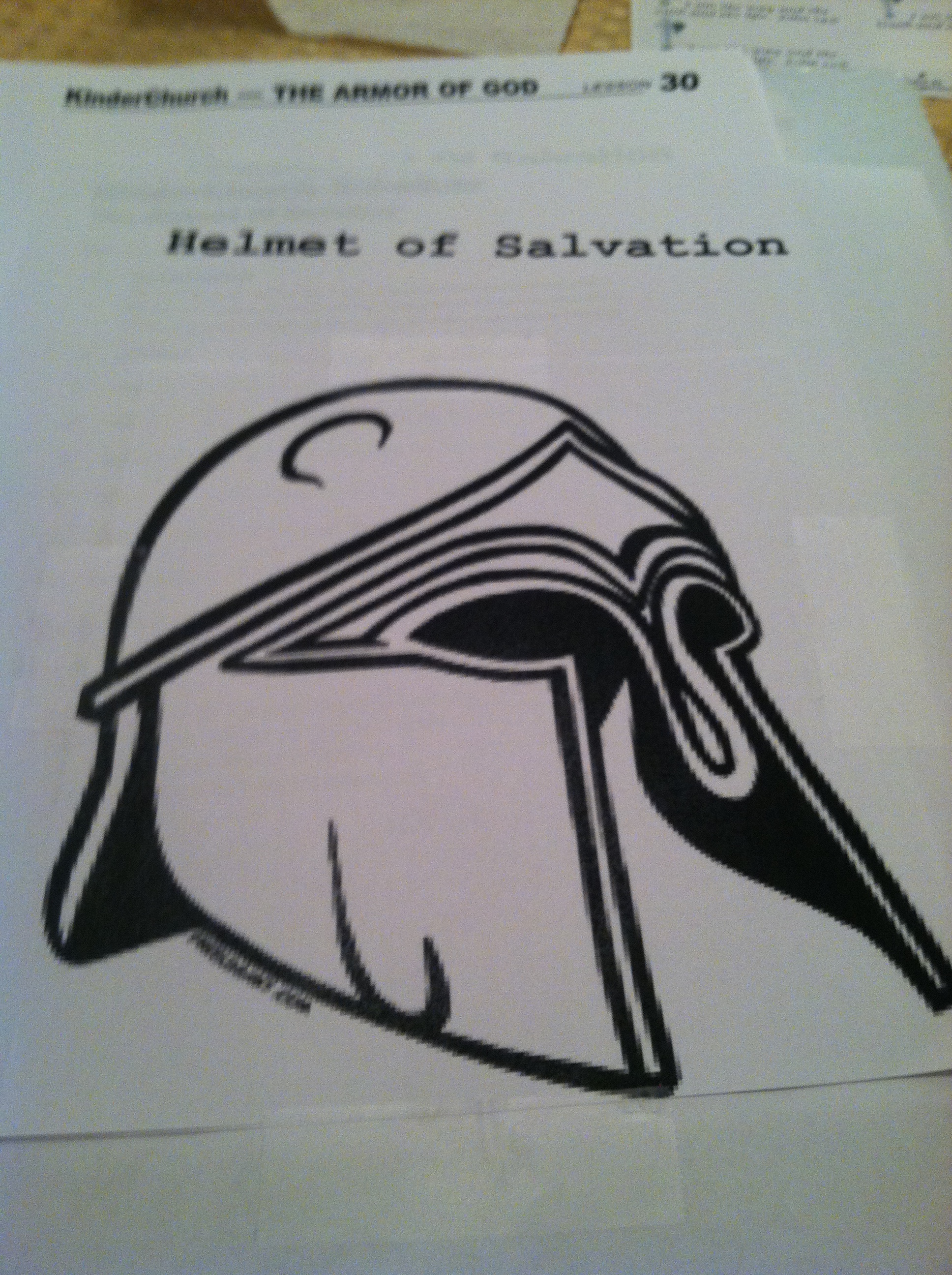 Helmet Of Salvation Craft Template