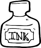 Ink Bottle Cartoon   Royalty Free Clip Art