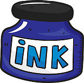 Ink Bottle Doodle   Royalty Free Clip Art
