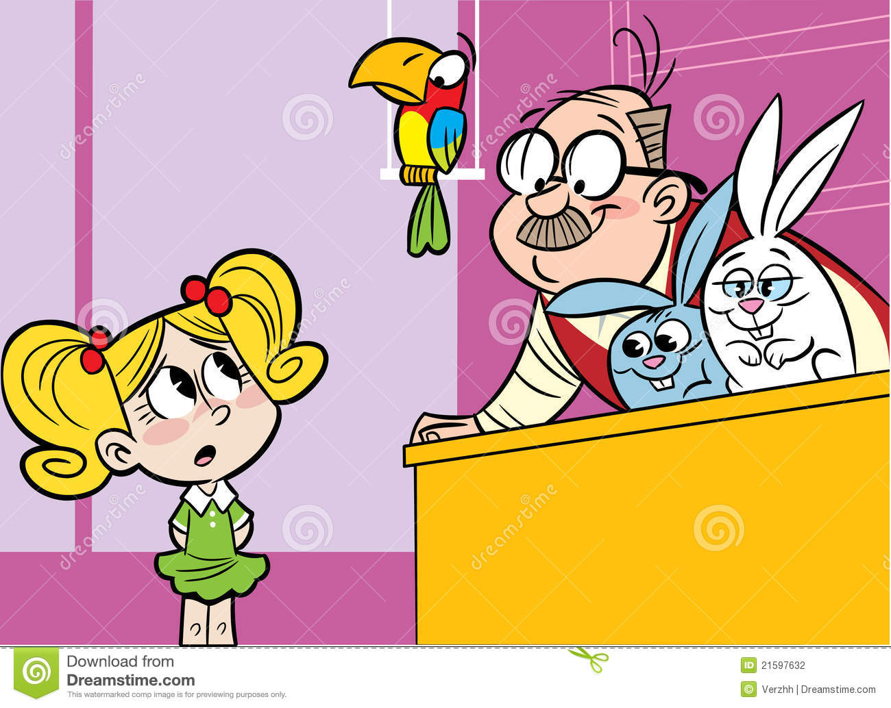 Is Considering A Pet Store Rabbits Illustration Done In Cartoon Style