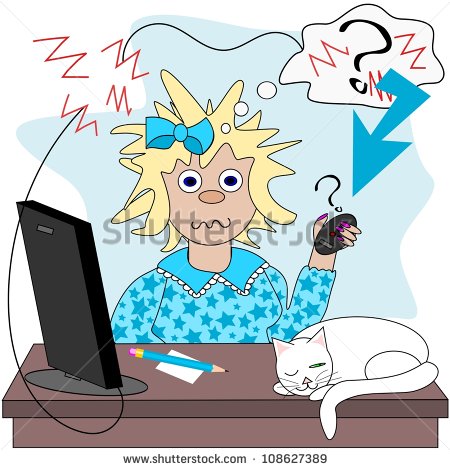 No Connection  Frazzled Lady Wondering Why She Has No Internet