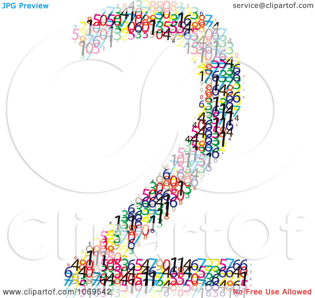 Pin Clipart Colorful Digits Making Number 4 Royalty Free Vector On