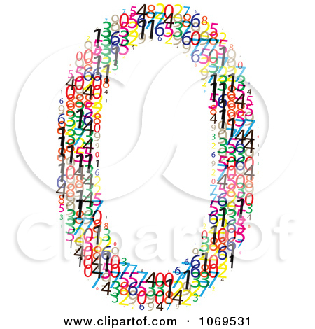 Pin Clipart Colorful Digits Making Number 4 Royalty Free Vector On