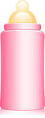 Pink Baby Bottle Clip Art