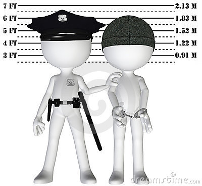 Policeman Holds 3d Criminal In A Lineup Mugshot Of Cop And Busted Perp    