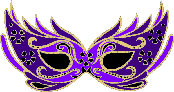 Purple Masquerade Mask Clip Art At Clker Com   Vector Clip Art Online