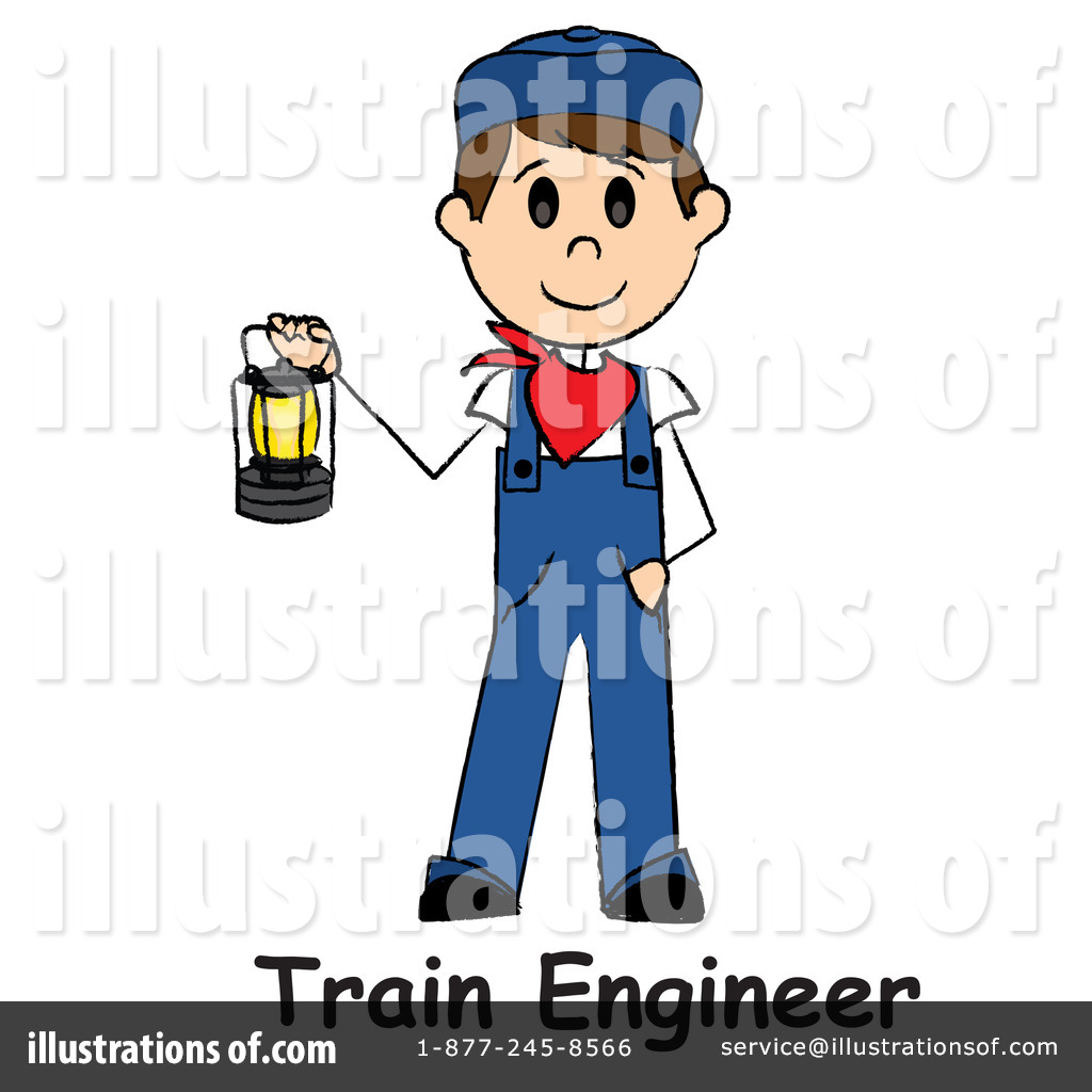 Royalty Free  Rf  Train Engineer Clipart Illustration By Pams Clipart