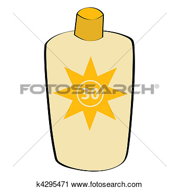 Sunscreen Bottle Cartoon
