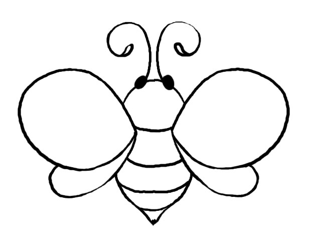 Bee Outline Baby Bees House Bee