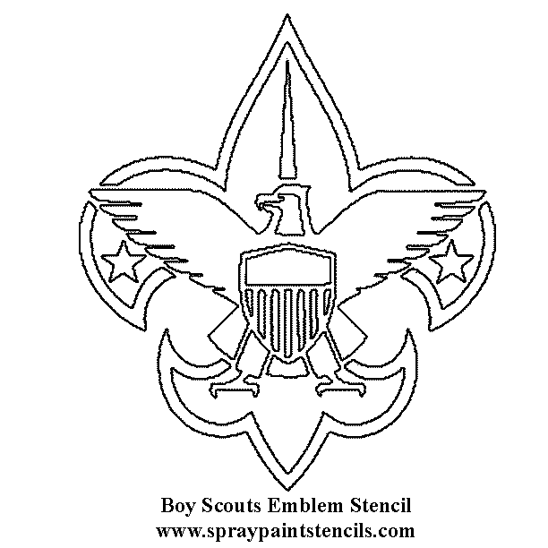 Boy Scouts Logo Stencil