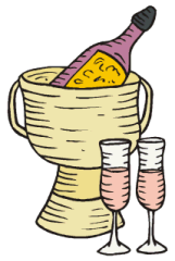 Champagne Bucket And Glasses   Http   Www Wpclipart Com Holiday