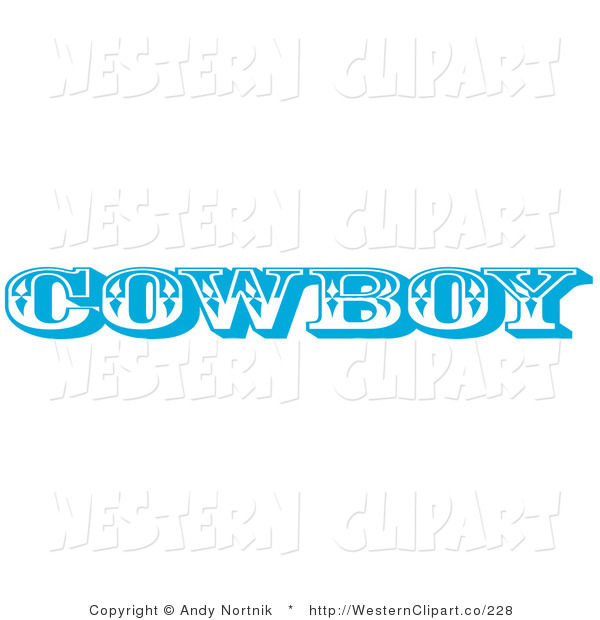 Clip Art Of A Blue Western Cowboy Bathroom Sign By Andy Nortnik  228    