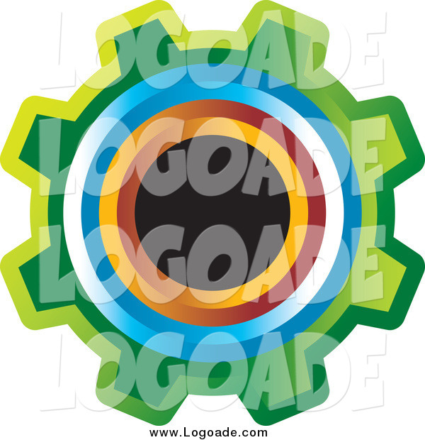 Clipart Of A Colorful Gear Cog Design Logo By Lal Perera    4704