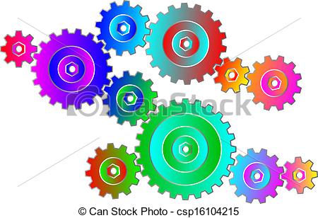 Colorful Gear Clipart Colorful Gear Wheels