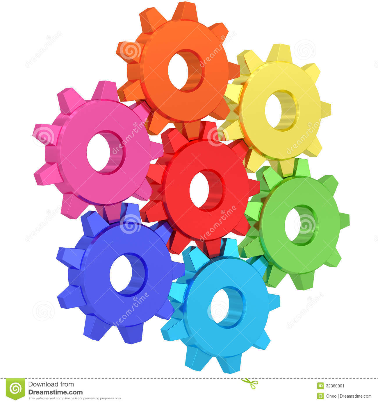 Colorful Gear Clipart Colorful Gears Clipart