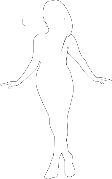 Curvy Woman Silhouette Clip Art At Clker Com   Vector Clip Art Online