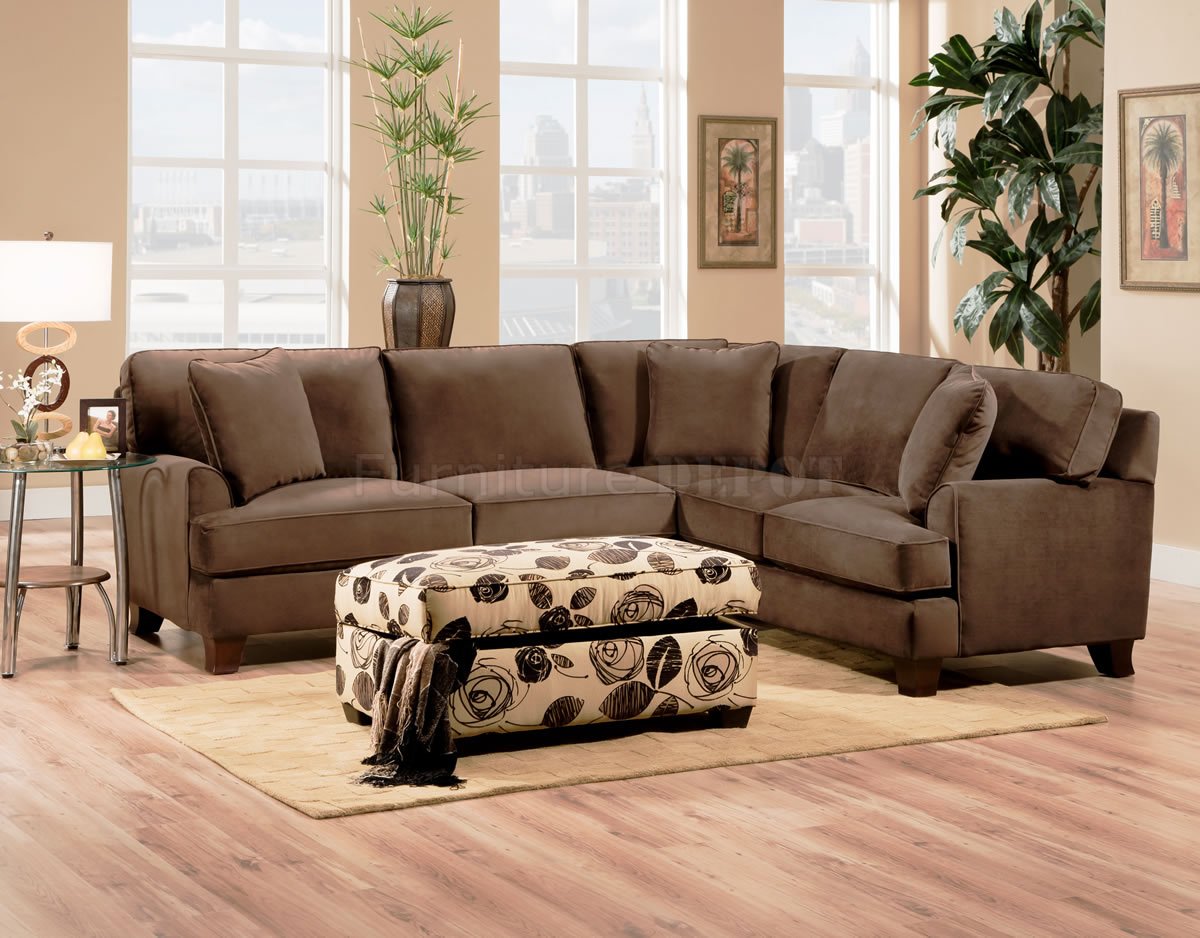 Fabric Sectional Sofabella Chocolate Fabric Sectional Sofa Woptional