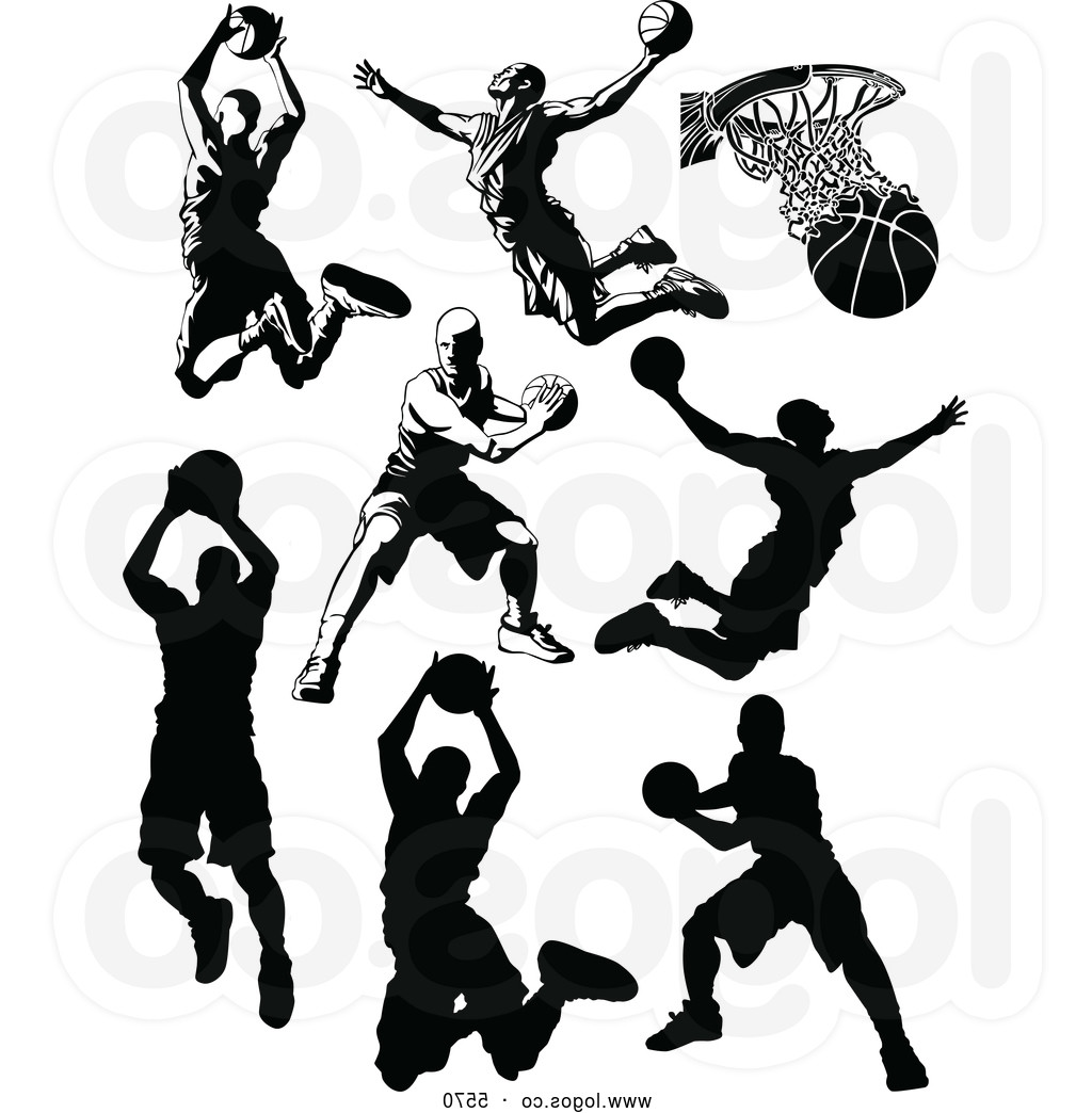 Fashion Design   Basketball Player Clipart Black And White    