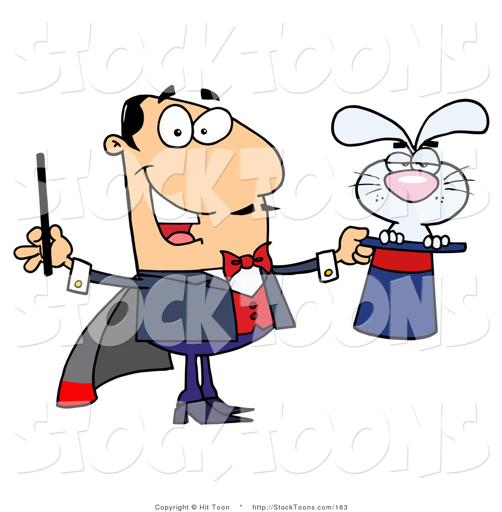 Larger Preview  Stock Cartoon Of A Caucasian Magician By Hit Toon