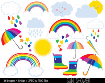 Noon Sun Clipart Rainbow Clipart Clip Art