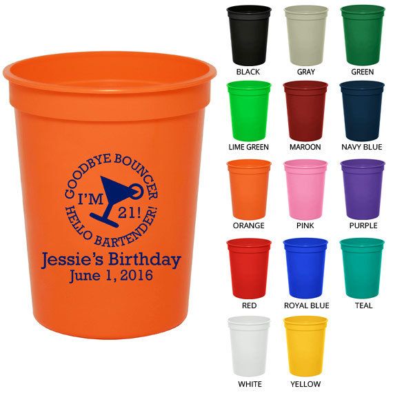 Oz Party Favor Cups  Clipart 19118  21st With Martini Glass   Birthday