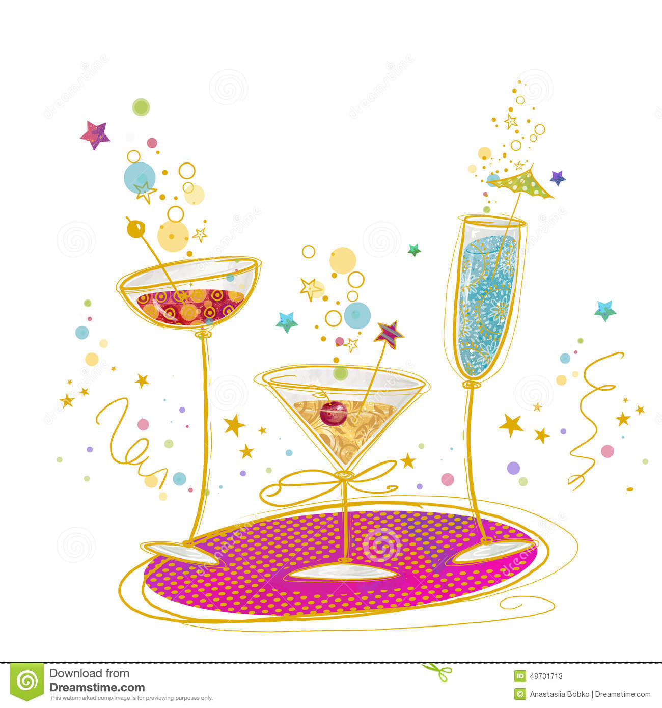 Showing Gallery For Birthday Martini Clipart
