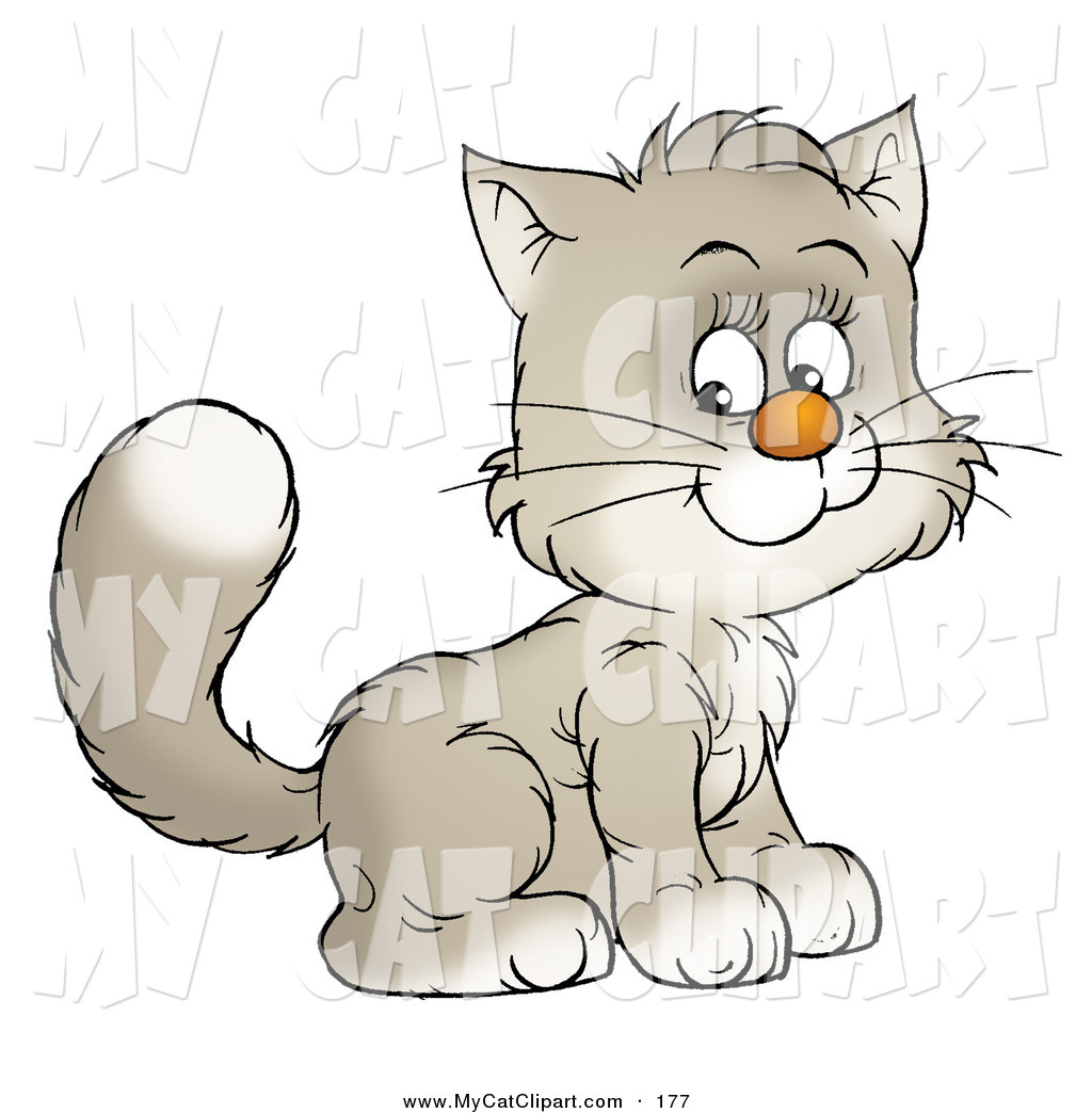 Smiling Cat Clipart Clip Art Of A Cute White And