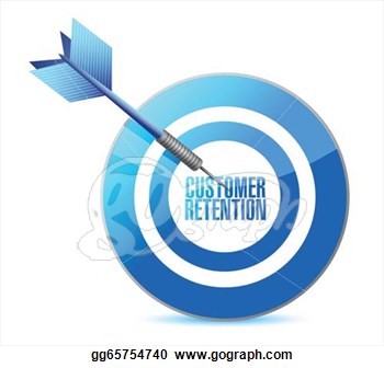 Stock Illustration   Customer Retention Target Illustration  Clip Art