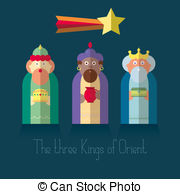The Three Kings Of Orient Wisemen Stock Illustration