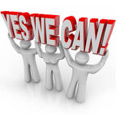   We Can Do It Team People Work Together Lifting Words  Clip Art    