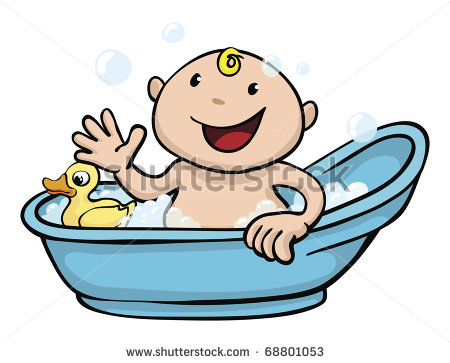 Bathroom Tubs On Playing In The Bath Tub With A Rubber Duck 68801053