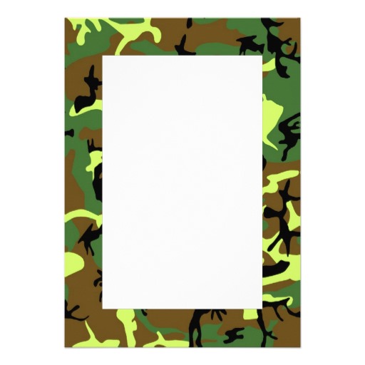 Camouflage Border Invitation 5 X 7 Invitation Card   Zazzle