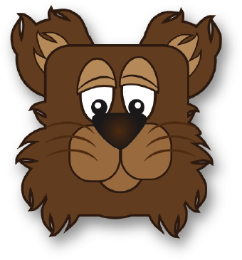 Clip Art Of A Fuzzy Brown Bear Face With Fluffy Fur 