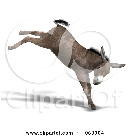 Clipart 3d Mule Kicking   Royalty Free Cgi Illustration By Ralf61