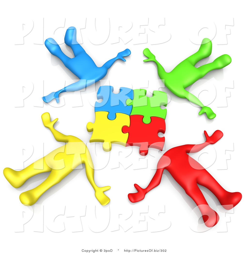 Clipart Of Puzzle Head People Connecting Their Pieces By 3pod    302