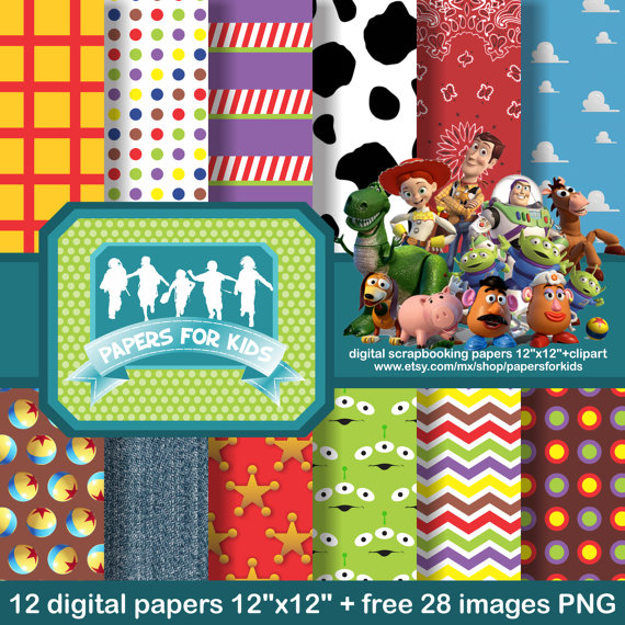 Digital Papers Toy Story Kids Background Clipart By Papersforkids