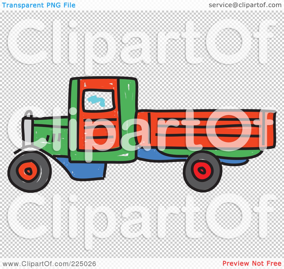 Free  Rf  Clipart Illustration Of A Sketched Green Red And Blue