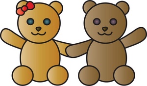 Free Teddy Bears Clip Art Image   Clip Art Illustration Of Two Bears